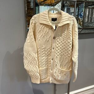 Beams+ Japan off white men’s cable knit sweater, size XL